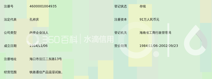 北京鐵路通信工廠海南溫濕試驗站